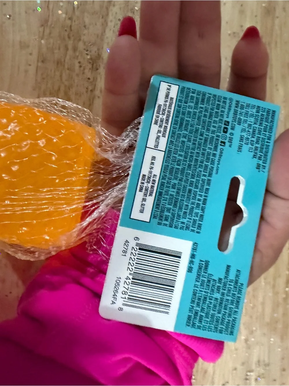 Sugar Swaps- Orange Ice Cube Sensory Squishy